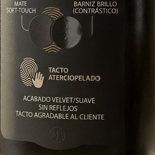 Muestra barniz mate soft touch